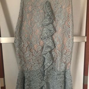 ⬇️ PRICE DROP ALEXIS Pale Blue Lace Midi Skirt NEW